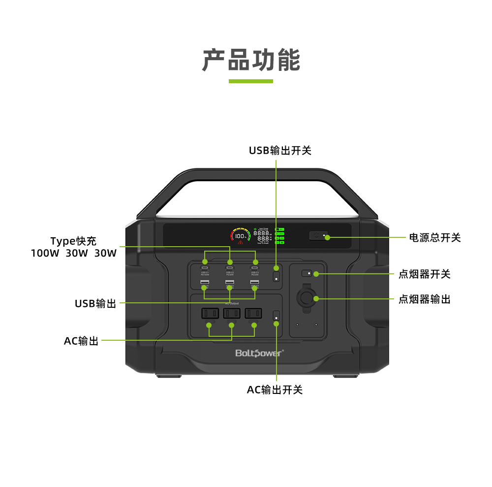 Boltpower电将军 BP1002  1000W户外储能电源