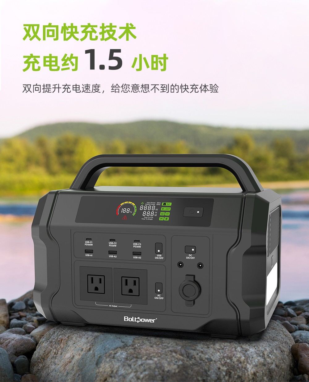 Boltpower电将军 BP120A  1200W户外储能电源_10