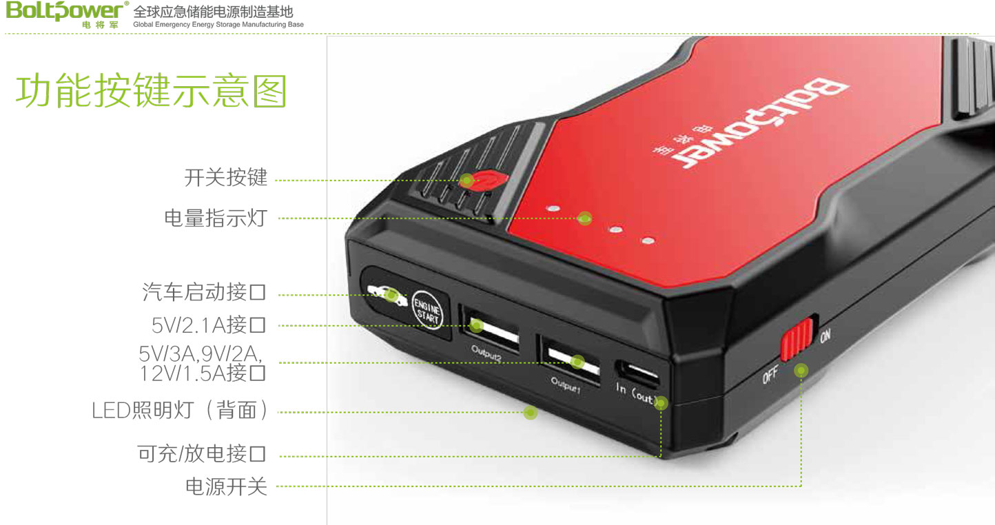 Boltpower电将军G24汽车应急启动电源