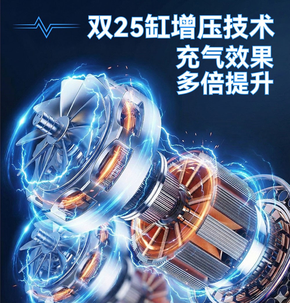B33 16000mAh  59.2Wh 双25缸 2000A 搭电充气一体机_07