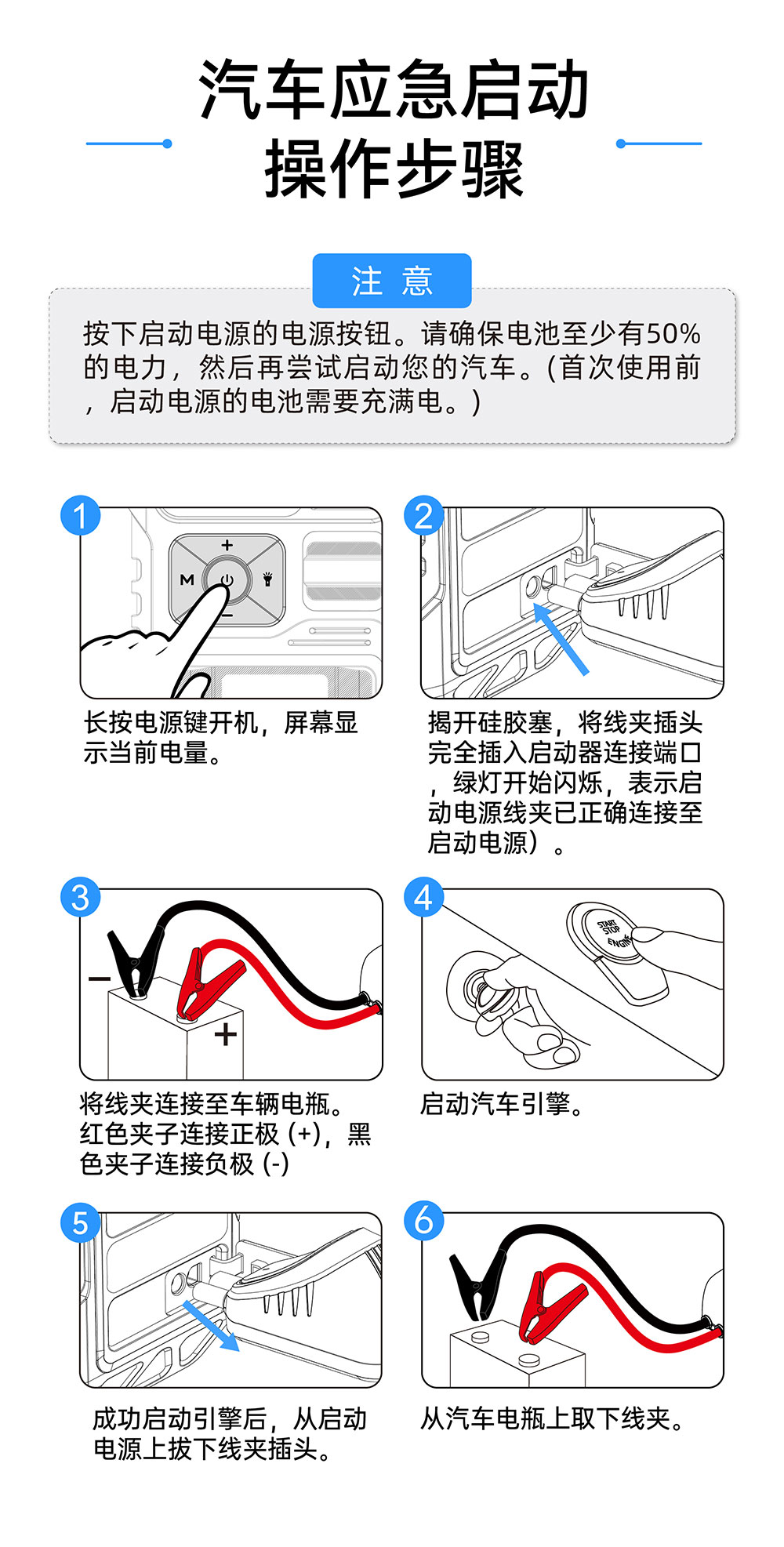 B33 16000mAh  59.2Wh 双25缸 2000A 搭电充气一体机_12