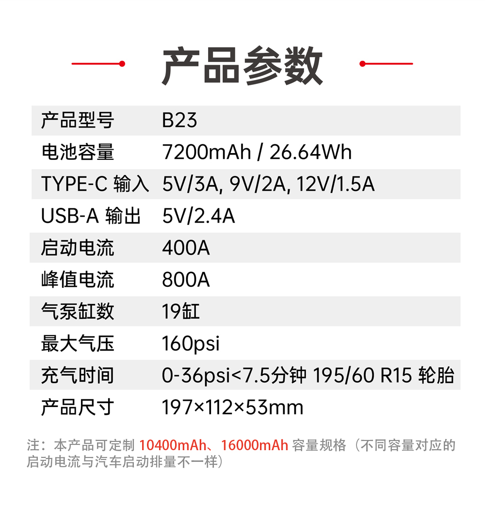 B23 800A 19缸汽车启动电源充气泵搭电充气一体机_02 B23 800A 19缸汽车启动电源充气泵搭电充气一体机_02
